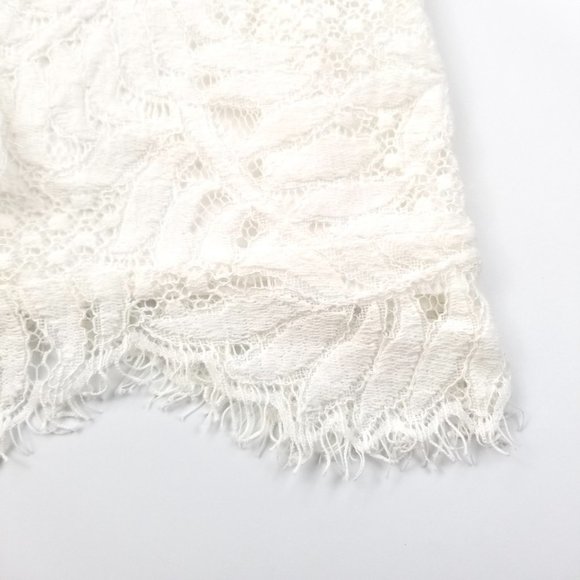 LOVERS + FRIENDS | White Lace Tassel Mini Dress XS - Picture 6 of 12